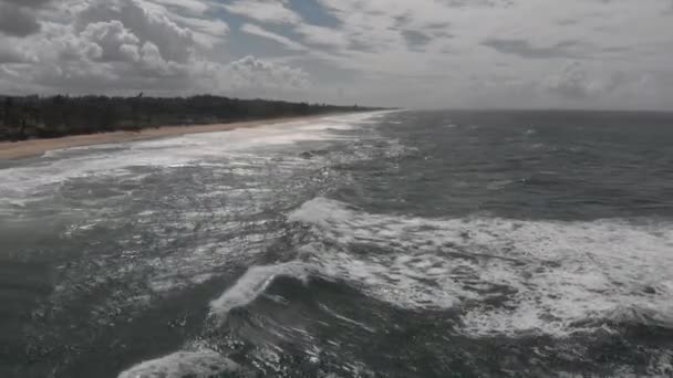 Kobieta Spacerująca Samotnie Pustej Tropikalnej Plaży — Wideo stockowe