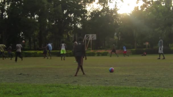 Playing Soccer Uganda Africa — Stock Video