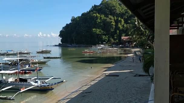 Blick Auf Den Strand Von Nido — Stockvideo