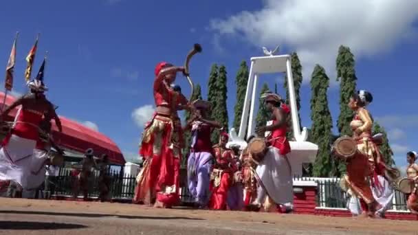 Traditionelle Sri Lankische Trommler Treten Bei Einer Zeremoniellen Veranstaltung Distrikt — Stockvideo