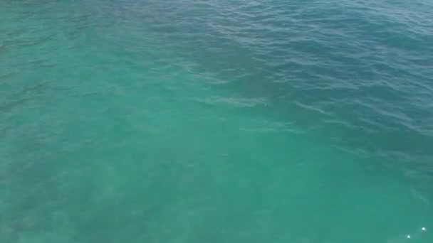 Beelden Van Een Heldere Blauwe Oceaan Voor Kust Van Italië — Stockvideo