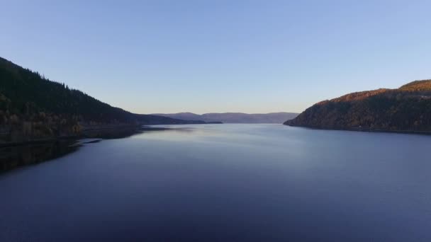 Aviação Fiorde Norueguês Com Água Azul — Vídeo de Stock