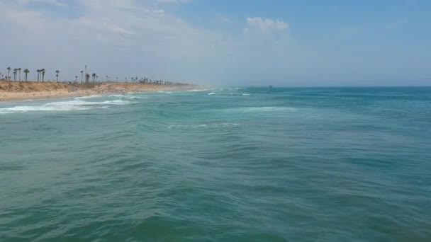 Тихоокеанські Хвилі Huntington Dog Beach — стокове відео