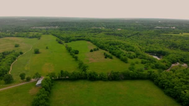 Praire Merkezli Bir Şehir Parkının Yüksek Geniş Bir Manzarası Parkın — Stok video