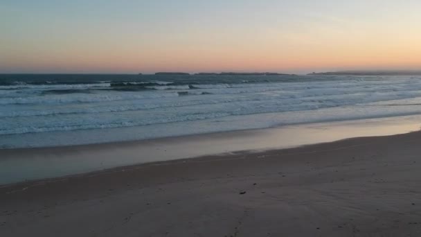 Voando Sobre Oceano Nascer Sol Portugal — Vídeo de Stock