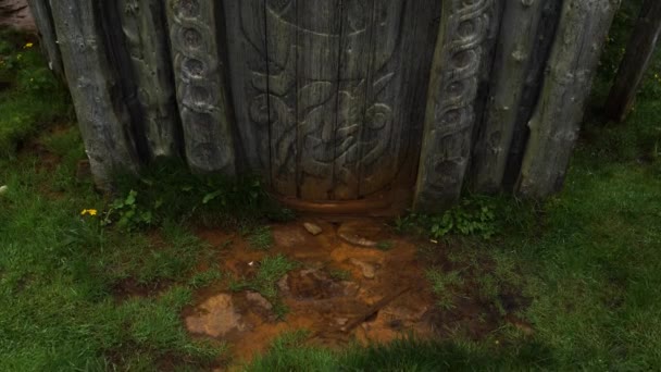 Viking Köyünün Viking Kapısı — Stok video