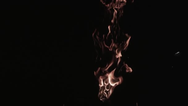 Frontal Medium Slow Motion Fire Raising Angled Ceiling Use Visual — Stock Video