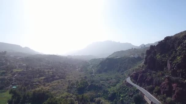 Flying Trough Βουνά Gran Canaria Κανάρια Νησιά — Αρχείο Βίντεο