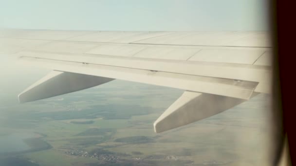 Recorte Vista Aérea Desde Una Ventana Plana — Vídeos de Stock