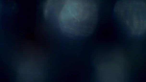 Διαρροή Φωτός Ψηφιακό Μπλε Φόντο Επικάλυψη Στρώμα Επίδραση Bokeh — Αρχείο Βίντεο