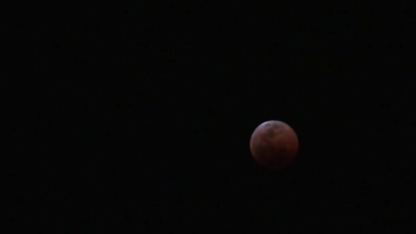 Full Lunar Eclipse Blood Moon Johannesburg Sud Africa — Video Stock