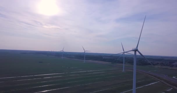 Windmolen Schot Met Drone — Stockvideo