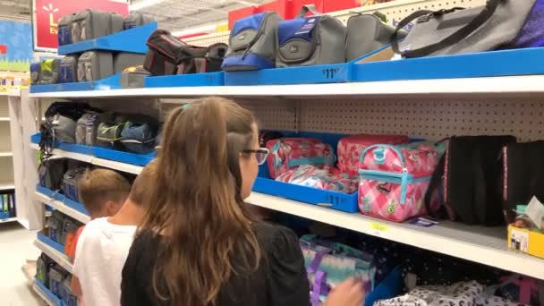 Les Enfants Retournent École Pour Acheter Des Fournitures Scolaires — Video