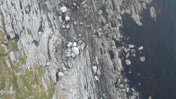 Überflug Atemberaubender Felsformationen Der Küste Alnes Norwegen — Stockvideo