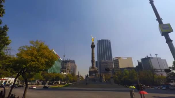 Nezávislosti Angel Roundo Mexico City — Stock video