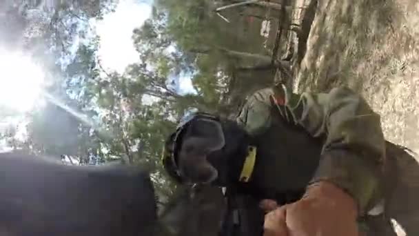 Dynamic Action Paintball Game Gopro Camera Israel — Stock Video