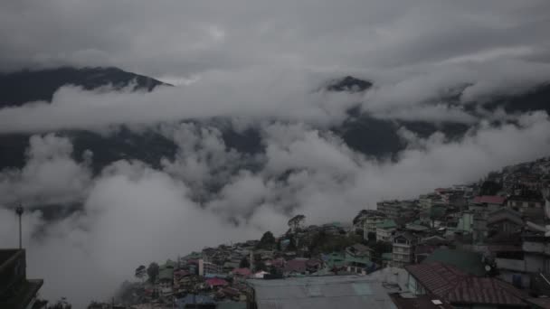 Curto Lapso Tempo Nas Colinas Gangtok Sikkim — Vídeo de Stock