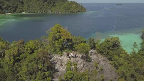 Сомбори Остров Лабенгки Дрон — стоковое видео