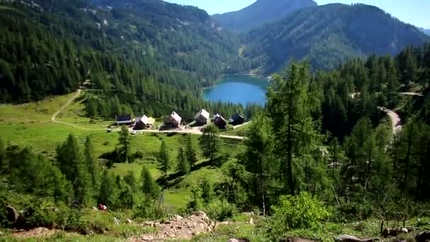 Чудовий Краєвид Гори Австрії — стокове відео