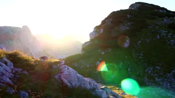 Avusturya Daki Dağın Tepesinde Çekim — Stok video