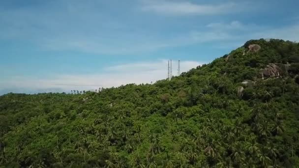 Bateaux Dans Eau Par Une Journée Ensoleillée Entrée Île Koh — Video