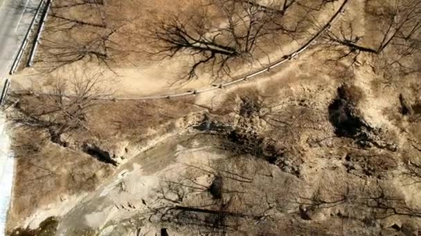 汉米尔顿的冬季瀑布用Dji Drone拍摄 — 图库视频影像