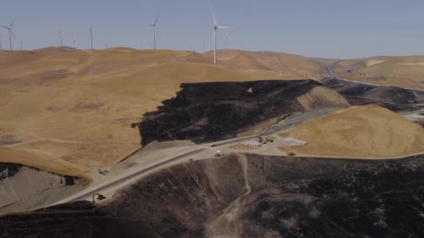 Imágenes Aéreas Incendio 650 Acres Comenzó Las Colinas Altamont Entre — Vídeo de stock