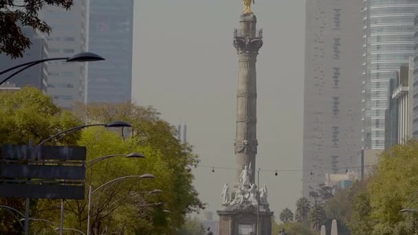 Engel Van Onafhankelijkheid Mexico Stad — Stockvideo
