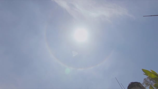 2018年7月7日在墨西哥城看到的太阳光晕 — 图库视频影像
