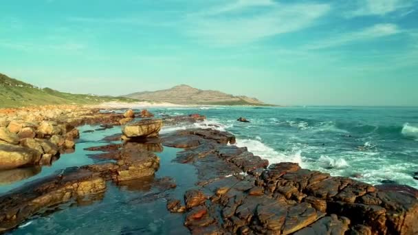 Zicht Rocky Coastal Shoot — Stockvideo