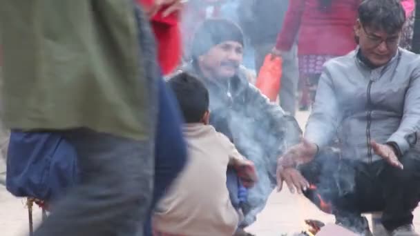 Estilo Vida Das Pessoas Patrimônios Mundiais Kathmandu Durbar Square — Vídeo de Stock