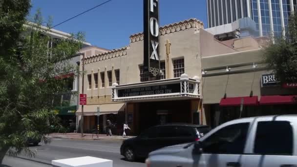 Histórico Teatro Fox Desde Sur Mirando Norte Través Congress Street — Vídeos de Stock