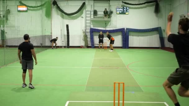Vista Del Juego Cricket Interior — Vídeos de Stock