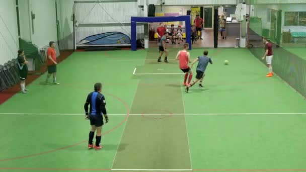 Blick Auf Indoor Fußball Spiel — Stockvideo