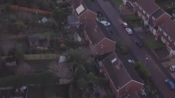 Larga Antena Por Sol Através Bela Cidade Exeter Devon Pannning — Vídeo de Stock