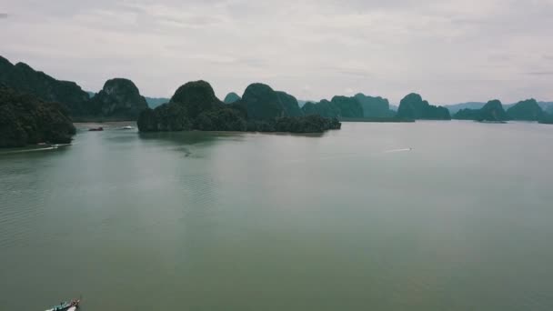 Vista Tailandia Barcos Largos — Vídeos de Stock