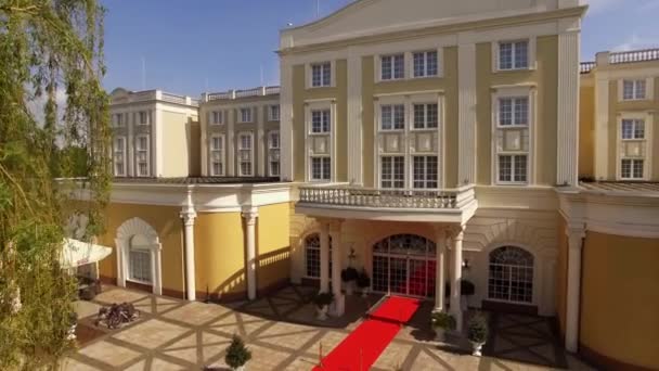 Hotellinngangen Windsor Palace Med Rød Løper Stor Velkomst Kongelige – stockvideo