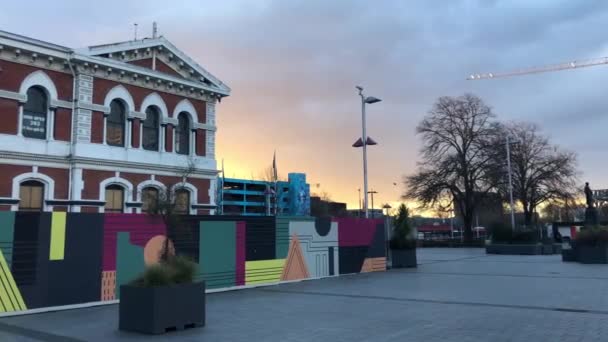 Christchurch Centrala Sevärdheter Nya Zeeland — Stockvideo