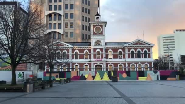 Christchurch Atracciones Ciudad Central Nueva Zelanda — Vídeos de Stock