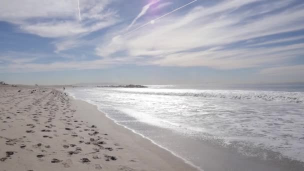 Hermosa Mañana Playa Los Ángeles — Vídeos de Stock