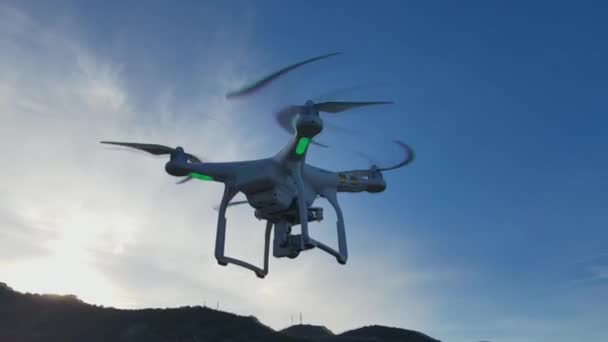 Drone Bilico Campo Glendale California Pronto Praticare Alcune Manovre Test — Video Stock