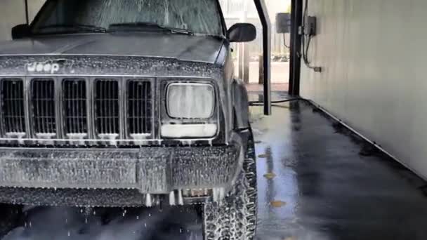 Stylized Shots All Terrain Vehicle Car Wash — Stock Video