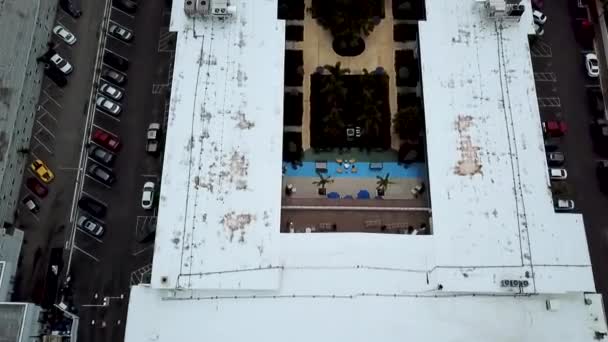 Drone Sobre Hotel Golfo México — Vídeo de Stock