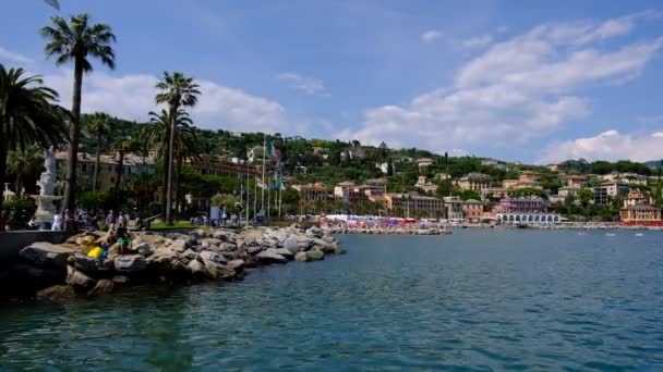 Santa Margherita Lifi Plaj Manzarası — Stok video