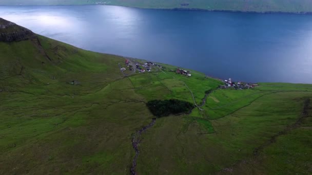 Imágenes Drones Plantaciones Las Islas Feroe — Vídeo de stock