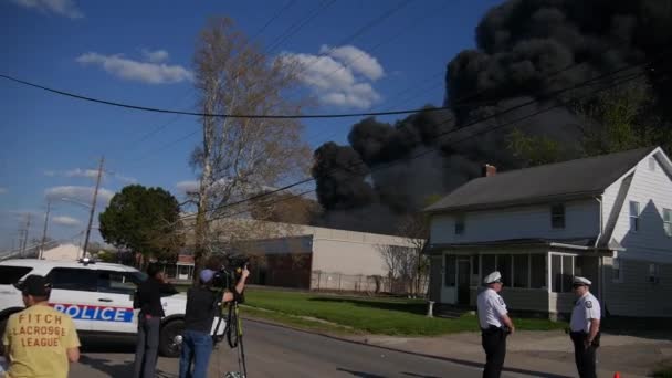 Columbus Ohio Zuidelijk Vuur Bandenvuur — Stockvideo