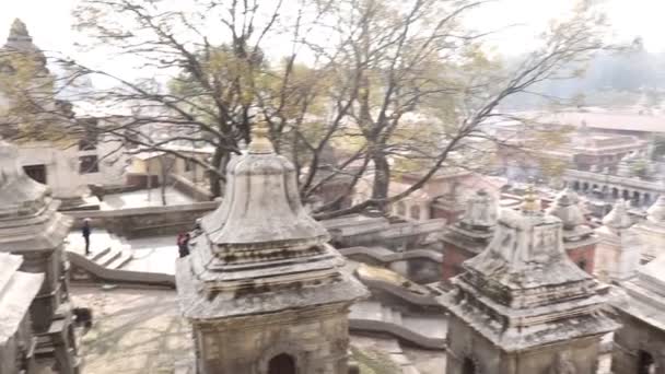 Kilátás Nyílik Pashupati Nath Templom — Stock videók