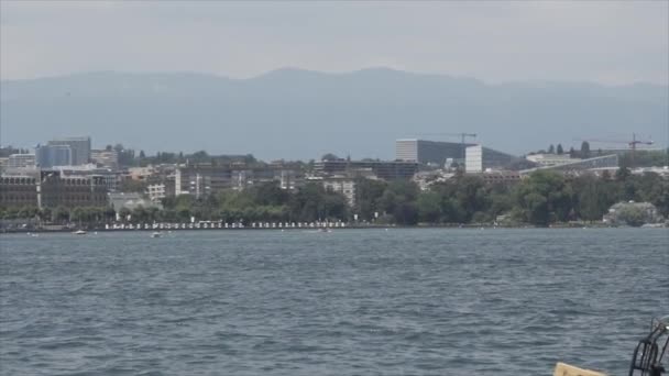 Geneva Gölü Rive 1080 120Fps — Stok video