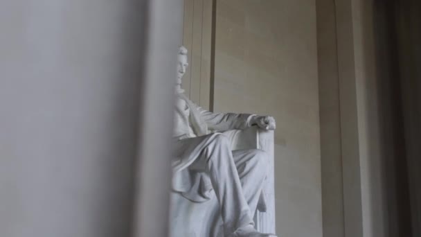 华盛顿特区的林肯纪念堂慢动作 — 图库视频影像