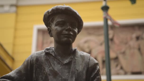 Estatua Pesti Src Corvin Passage Monumento Revolución 1956 Hungría — Vídeos de Stock